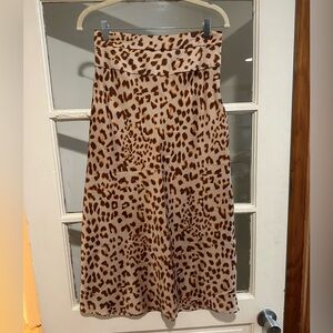 Free People Cheetah Slip Skirt